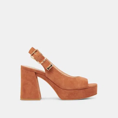 Dolce Vita Flores Heels Caramel Suede