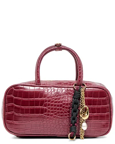 Dolce Vita Flyn Croco Satchel In Red