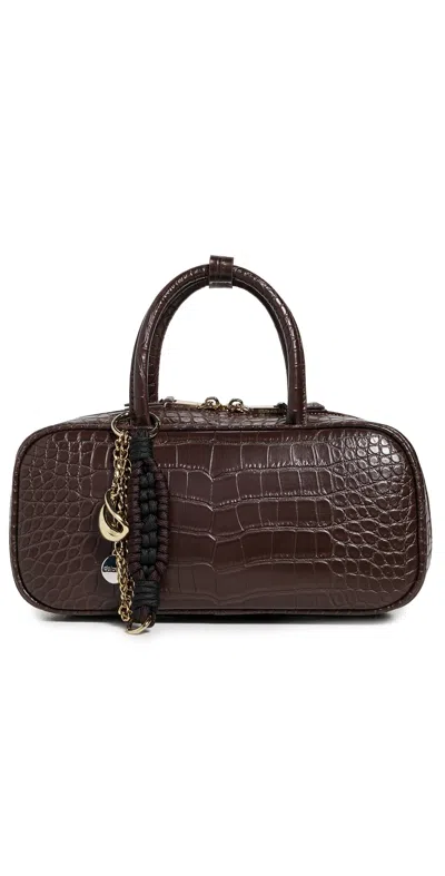 Dolce Vita Flyn Handbag Espresso Croco Leather