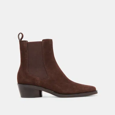 Dolce Vita Foster Booties Dk Brown Suede