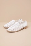 Dolce Vita Fran White Woven Loafers In White