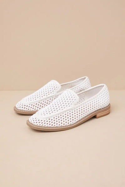 Dolce Vita Fran White Woven Loafers