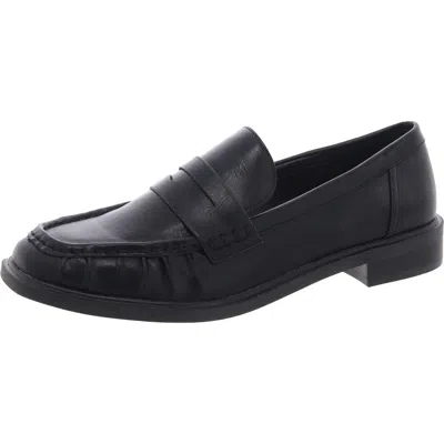 Dolce Vita Freyr Womens Faux Leather Slip-on Loafers In Black