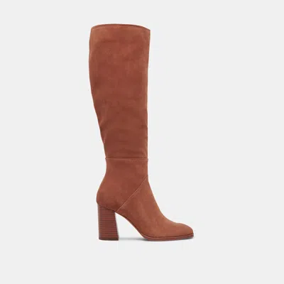 Dolce Vita Fynn Wide Calf Boots In Brown Size 10wc By  In Multi