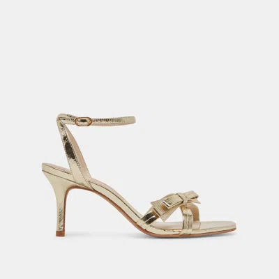 Dolce Vita Galor Heels Gold Distressed Leather