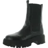 Dolce Vita Garden Womens Faux Leather Pull On Chelsea Boots In Black