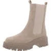 Dolce Vita Garden Womens Faux Leather Pull On Chelsea Boots In White