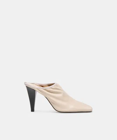 Dolce Vita Geene Mules In Bone Leather Size 6 By  In White
