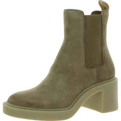 Dolce Vita Geeta Womens Suede Block Heel Chelsea Boots In Multi