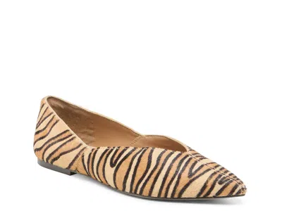 Dolce Vita Gema Genuine Calf Hair Pointed Toe Flat In Multi