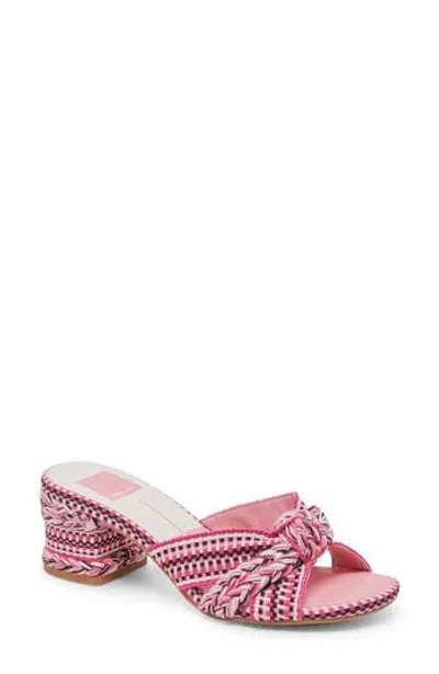 Dolce Vita Genero Woven Sandal In Pink Multi Woven