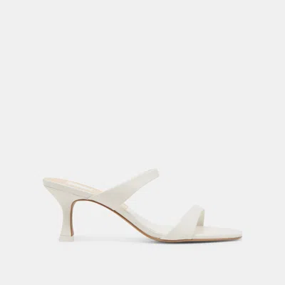 Dolce Vita Genora Wide Heels White Leather