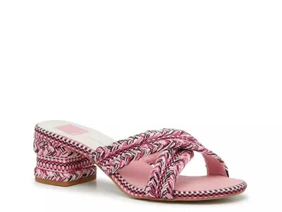 Dolce Vita Georges Sandal Womens Us Multi Pink Cross Strap Block Heel Gal322
