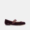 Dolce Vita Gibsen Ballet Flats Burgundy Velvet In Burgundy
