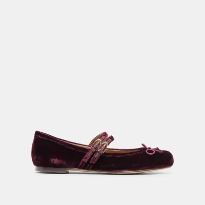 Dolce Vita Gibsen Ballet Flats Burgundy Velvet