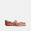 Dolce Vita Gibsen Ballet Flats Dk Rose Velvet In Brown