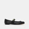 Dolce Vita Gibsen Ballet Flats Onyx Satin In Black
