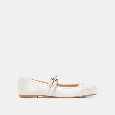 Dolce Vita Gibsen Ballet Flats True White Satin