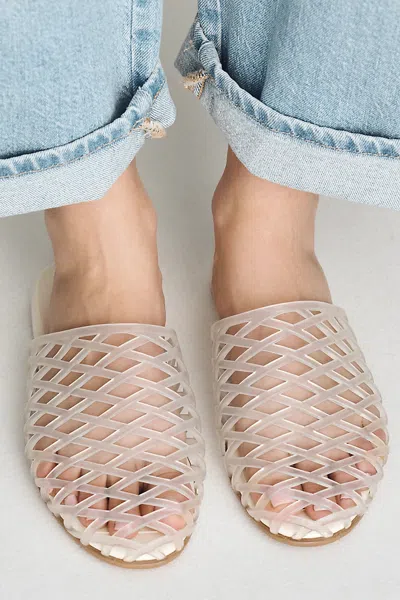 Dolce Vita Gina Woven Jelly Mules In Beige