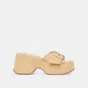 Dolce Vita Gisel Heels Lt Natural Woven Raffia In Yellow