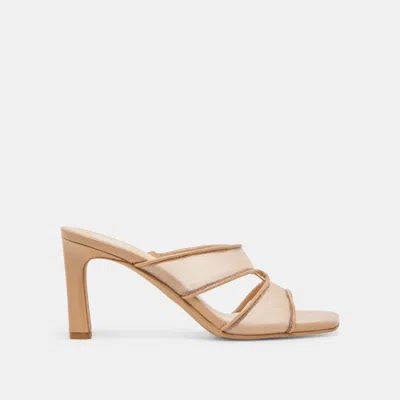 Dolce Vita Gitel Heels Light Tan Mesh