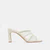 Dolce Vita Gitel Wide Heels Off White Mesh