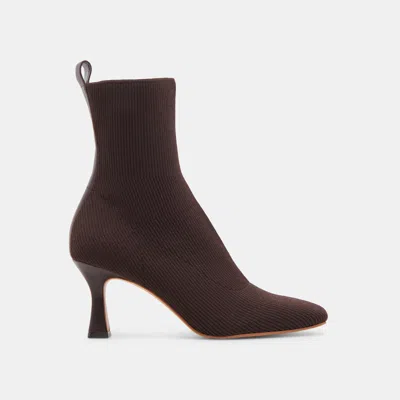 Dolce Vita Glamor Knit Boots Dk Brown Knit