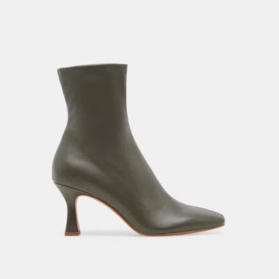 Dolce Vita Glamor Wide Calf Boots Dark Olive Stella In Green