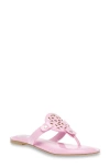 Dolce Vita Gotie Laser Cut Studded Thong Sandal In Pink Patent