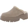 Dolce Vita Gracelyn Womens Faux Leather Platform Loafer Slippers In White