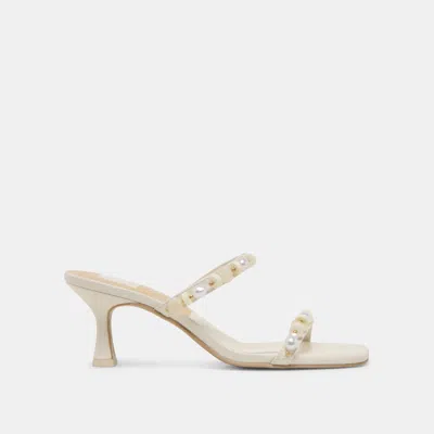 Dolce Vita Grason Heels White Leather In Neutral