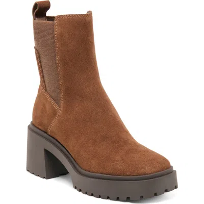Dolce Vita Grizly H2o Waterproof Leather Chelsea Boot In Brown