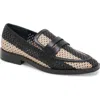 Dolce Vita Halley Woven Loafer In Black Multi Raffia