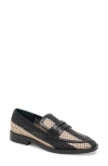 Dolce Vita Halley Woven Loafer In Black Multi Raffia