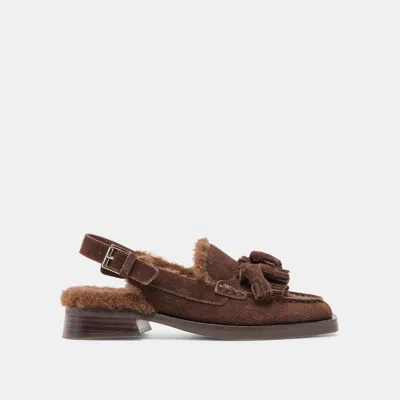 Dolce Vita Hamlit Plush Loafers Dk Brown Suede