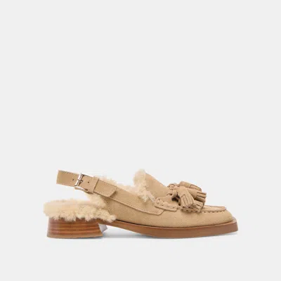 Dolce Vita Hamlit Plush Loafers Dk Taupe Suede In Brown