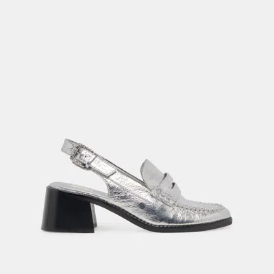 Dolce Vita Hardi Heels Silver Distressed Leather