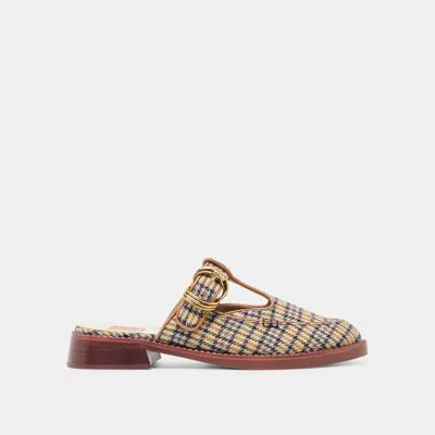 Dolce Vita Harlah Flats Yellow Plaid Tweed
