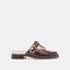 Dolce Vita Harlah Plush Flats Chocolate Leather In Brown