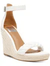 DOLCE VITA HARRIAT WOMENS FAUX LEATHER ANKLE STRAP WEDGE SANDALS