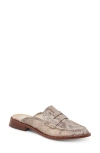 Dolce Vita Havan Loafer Mule In Sand Snake Embossed