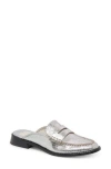 Dolce Vita Havan Loafer Mule In Silver Distressed Leather