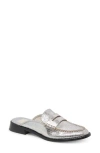 Dolce Vita Havan Loafer Mule In Silver Distressed Leather