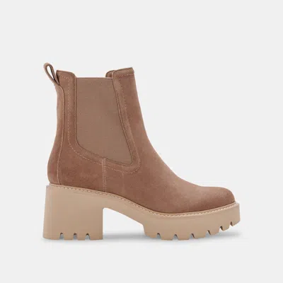 Dolce Vita Hawk H2o Booties Mushroom Suede In Brown