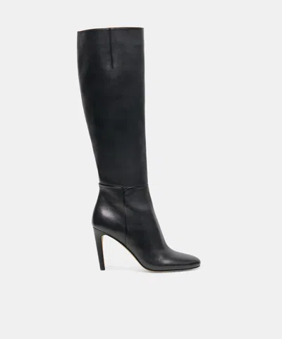 Dolce Vita Heyes Boots In Black Leather Size 5 By  In Multi