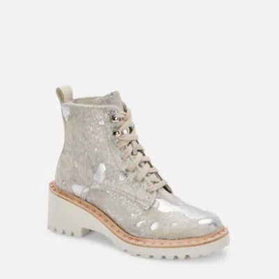Dolce Vita Hinto Boots In Silver Metallic Calf Hair In Multi