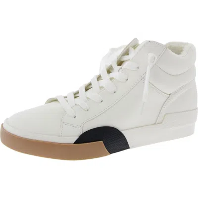 Dolce Vita Holand Womens Cushioned Footbed Faux Leather Casual And Fashion Sneakers In White