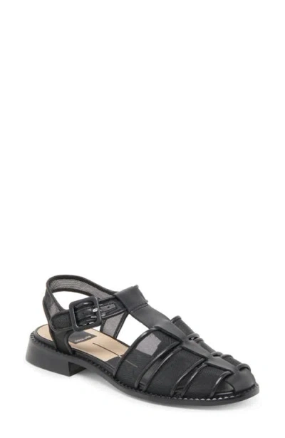 Dolce Vita Holis Mesh Fisherman Sandal In Onyx Mesh
