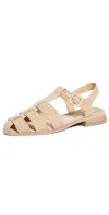 Dolce Vita Holis Womens Cushioned Footbed Leather Strappy Sandals In Lt Natural Raffia
