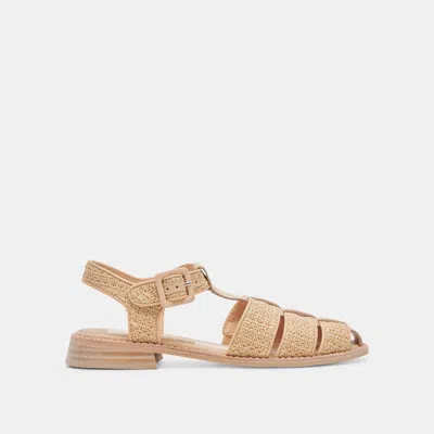 Dolce Vita Holis Sandals Lt Natural Raffia In Gold